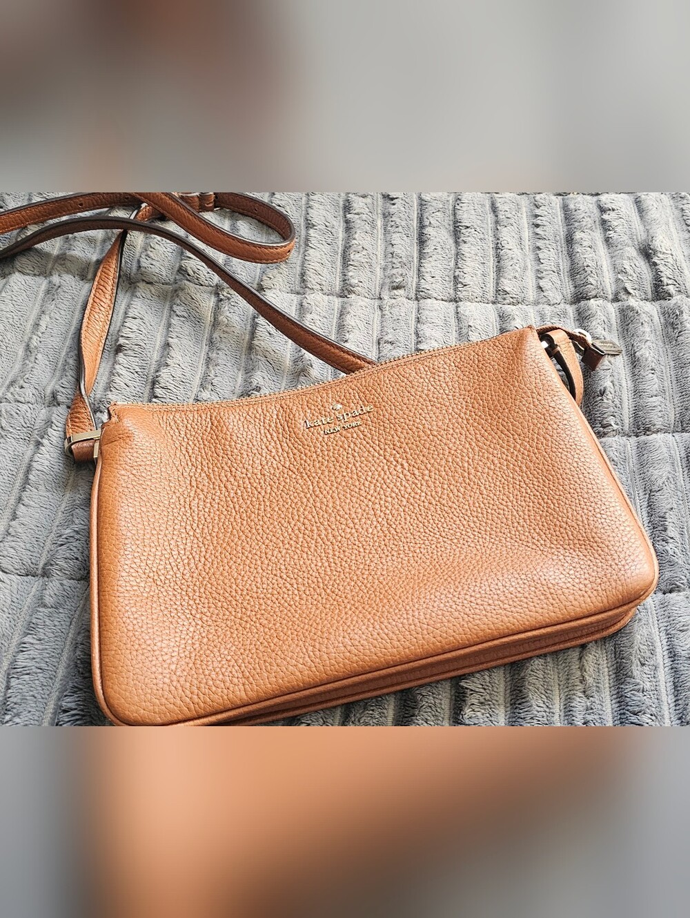 kate spade Pebbled Tan Leather Crossbody
